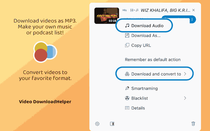افزونه مرورگر Video DownloadHelper